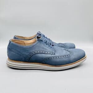 Cole Haan Shoes Mens 14 Blue Nubuck Grand OS Wingtip Oxford Sneakers Casual